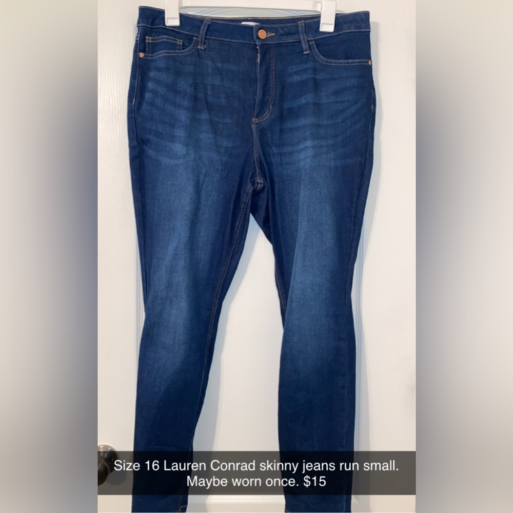 Lauren Conrad Skinny Jeans, Size 16